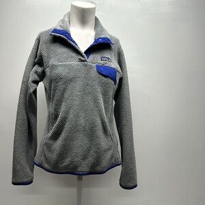 Patagonia Re Tool Pullover Long Sleeve Snap T- Fleece Jacket Coat Gray Small